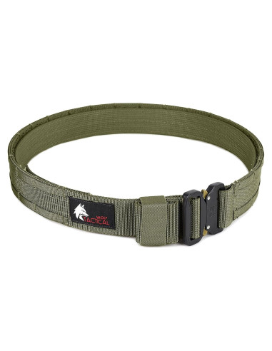 Cinturón Táctico Molle WOLF Verde Oliva 4.45 cm Ajustable