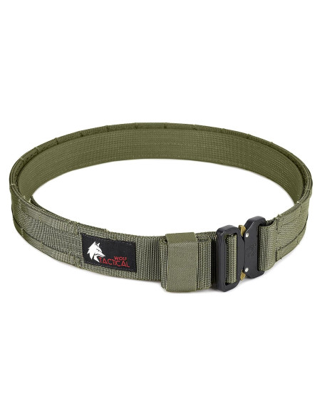 Cinturón Táctico Molle WOLF Verde Oliva 4.45 cm Ajustable