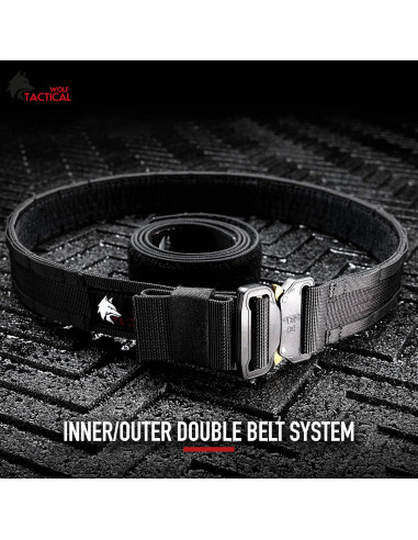 Cinturón Táctico Molle WOLF Verde Oliva 4.45 cm Ajustable