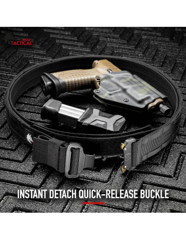 Cinturón Táctico Molle WOLF Verde Oliva 4.45 cm Ajustable