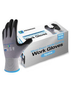 Guantes de Trabajo Promedix P Nitrilo Medianos 3 Pares
