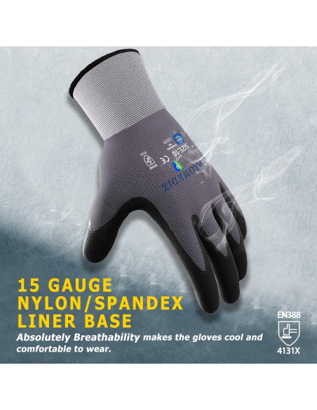 Guantes de Trabajo Promedix P Nitrilo Medianos 3 Pares