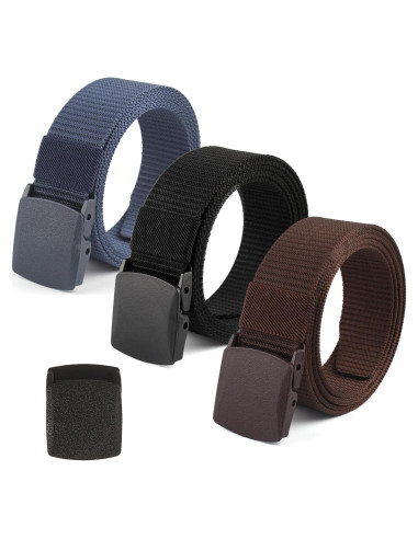 Cinturón Táctico Militar Coobbar Ajustable Nylon 3 Paquetes