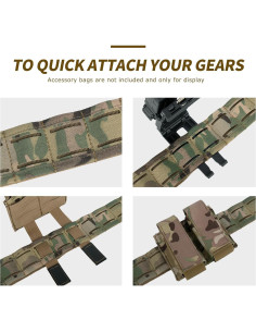 Cinturón Táctico YAKEDA - Nylon Acolchado Ajustable 73-114 cm 2