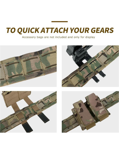 Cinturón Táctico YAKEDA - Nylon Acolchado Ajustable 73-114 cm