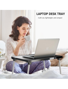 Mesa Plegable para Computadora Portátil Promitop Negra 43cm 2