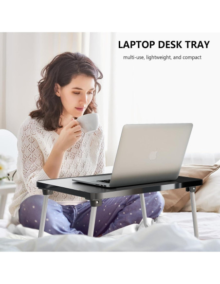 Mesa Plegable para Computadora Portátil Promitop Negra 43cm