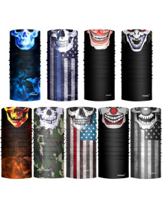 Bufanda Multifuncional 100% Microfibra Calavera 9pcs 2