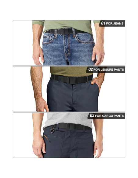 Cinturón Elástico para Hombres BT3 Gris 3,81 cm Ajustable