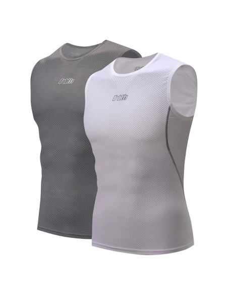 Capa Base Sin Mangas bpbtti para Ciclismo y Correr - Gris