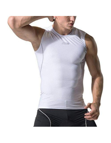 Capa Base Sin Mangas bpbtti para Ciclismo y Correr - Gris