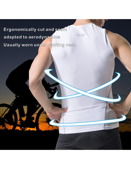 Capa Base Sin Mangas bpbtti para Ciclismo y Correr - Gris