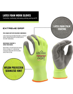 Guantes de Trabajo Linconson Wg110x 12 Piezas Verde 2