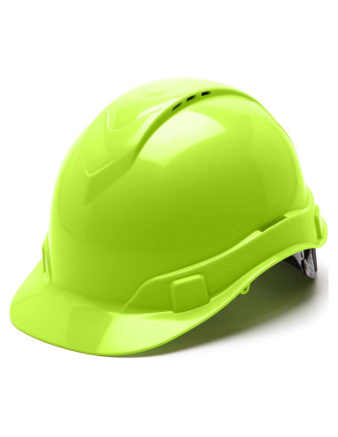Casco duro Pyramex HP44131V verde alto visible