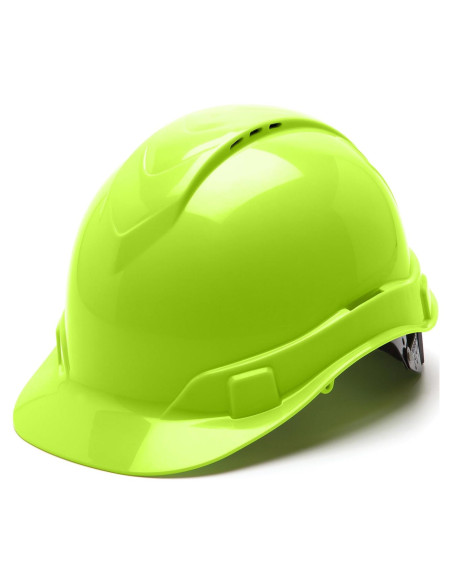 Casco duro Pyramex HP44131V verde alto visible