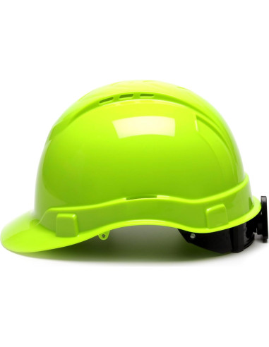 Casco duro Pyramex HP44131V verde alto visible