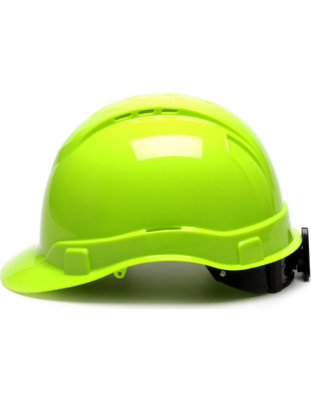 Casco duro Pyramex HP44131V verde alto visible