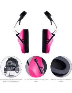 Auriculares de Protección Auditiva Marca X - Rosa - Ajustables 2