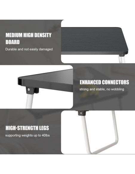 Mesa Plegable para Computadora Portátil Promitop Negra 43cm