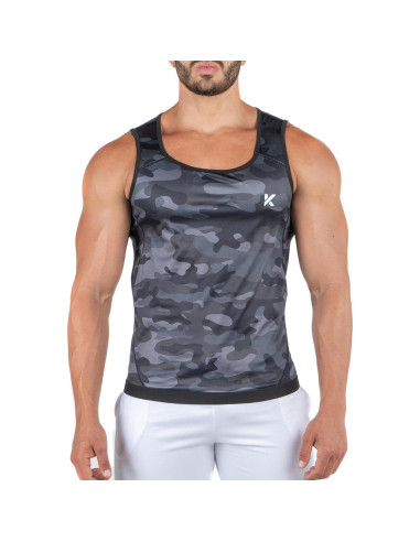 Chaleco de Compresión Kewlioo para Hombre - Sauna Gris Camo