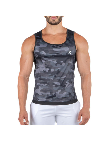 Chaleco de Compresión Kewlioo para Hombre - Sauna Gris Camo