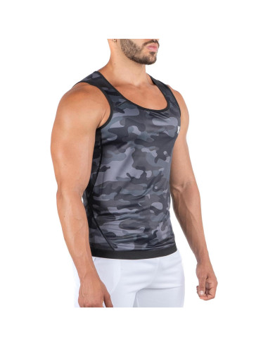 Chaleco de Compresión Kewlioo para Hombre - Sauna Gris Camo