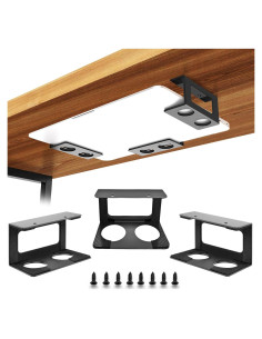 Soporte Bajo Escritorio para Laptop Teridokor Negro 7.5 cm