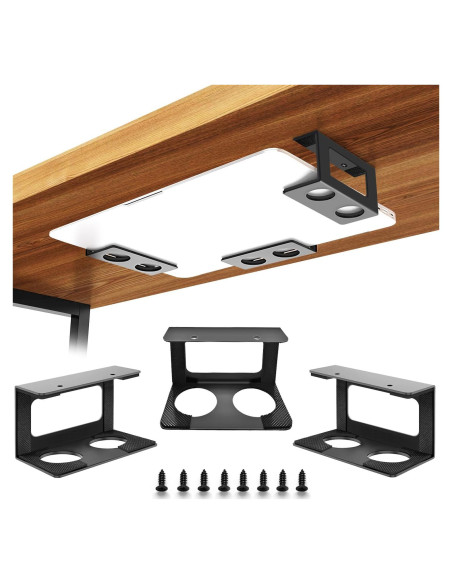 Soporte Bajo Escritorio para Laptop Teridokor Negro 7.5 cm