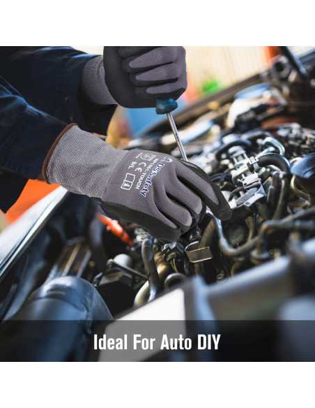 Guantes de Trabajo NP1001 Dalian Ajuste Cómodo Grip 3 Pares