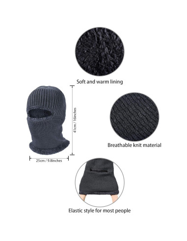 2 Piezas Balaclava Polar Calentadora para Invierno Unisex