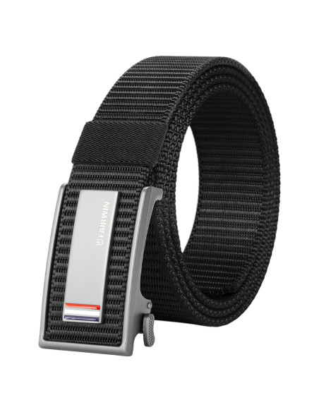 Cinturón de Golf FAIRWIN de Nylon Ajustable para Jeans Negro