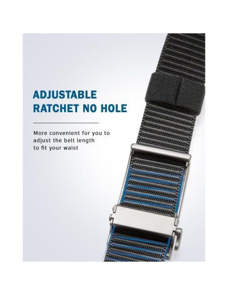 Cinturón de Golf FAIRWIN de Nylon Ajustable para Jeans Negro