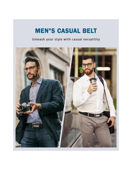 Cinturón de Golf FAIRWIN de Nylon Ajustable para Jeans Negro