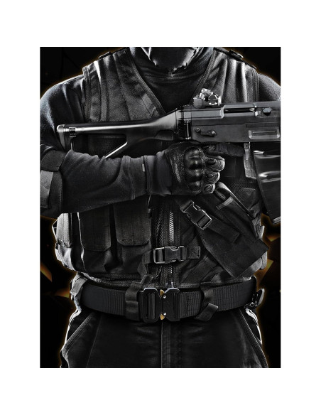 Cinturón Táctico AIKATE Nylon Resistente Negro S-XL