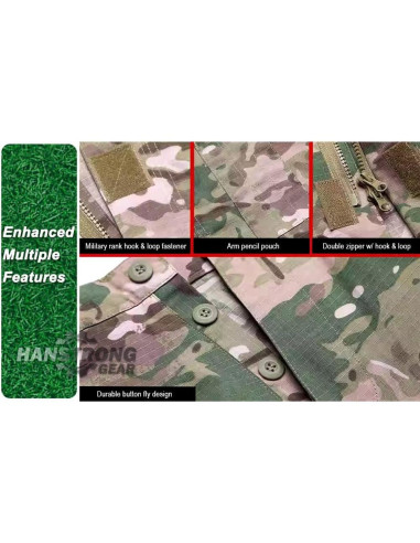 Traje BDU Táctico Militar Hombres Camisa y Pantalones