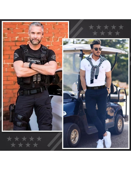 Cinturón Ratchet Hombre Bandera Americana Nylon Negro