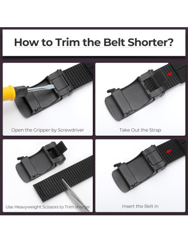 Cinturón Ratchet Hombre Bandera Americana Nylon Negro