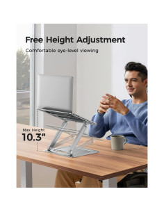 Soporte Ergonómico para Laptop LORYERGO Ajustable Plata 10-15.6" 2