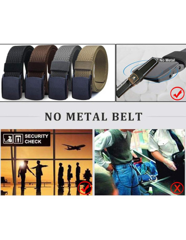 Cinturón de Nylon WYuZe Táctico Militar 2 Pk Ajustable