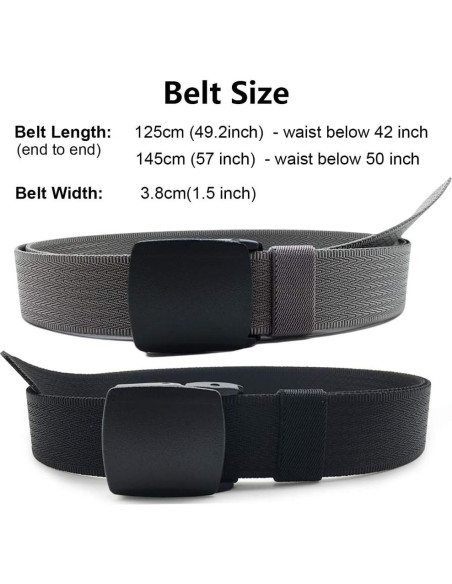 Cinturón de Nylon WYuZe Táctico Militar 2 Pk Ajustable