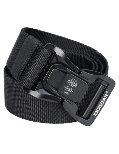 Cinturón Táctico IDOGEAR Negro Ajustable 3.81 cm para Hombres