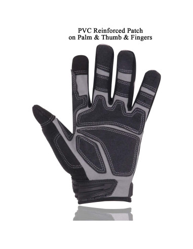 Guantes de Trabajo HANDLANDY Táctiles, Ajuste Flexible y Transpirable