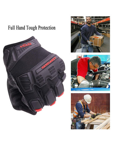 Guantes de Trabajo HANDLANDY Táctiles, Ajuste Flexible y Transpirable
