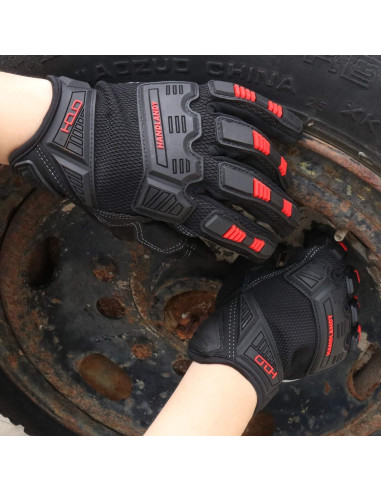 Guantes de Trabajo HANDLANDY Táctiles, Ajuste Flexible y Transpirable