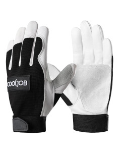 Guantes de Trabajo COOLJOB de Cuero con Agarre y Protección