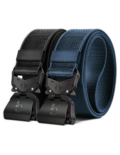 Cinturón Táctico KEMISANT 2Pack Ajustable Nylon 1.5"