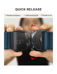 Cinturón Táctico KEMISANT 2Pack Ajustable Nylon 1.5" 2