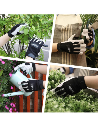 Guantes de Trabajo COOLJOB de Cuero con Agarre y Protección