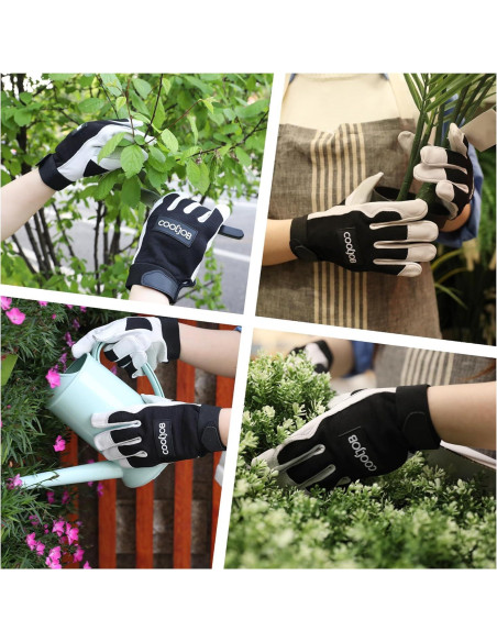 Guantes de Trabajo COOLJOB de Cuero con Agarre y Protección