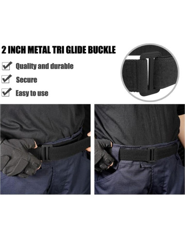 Cinturón Táctico KRYDEX EDC Asa Interna 1.5" Ajustable